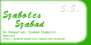 szabolcs szabad business card